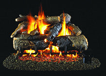 Charred American Oak Gas Log Set