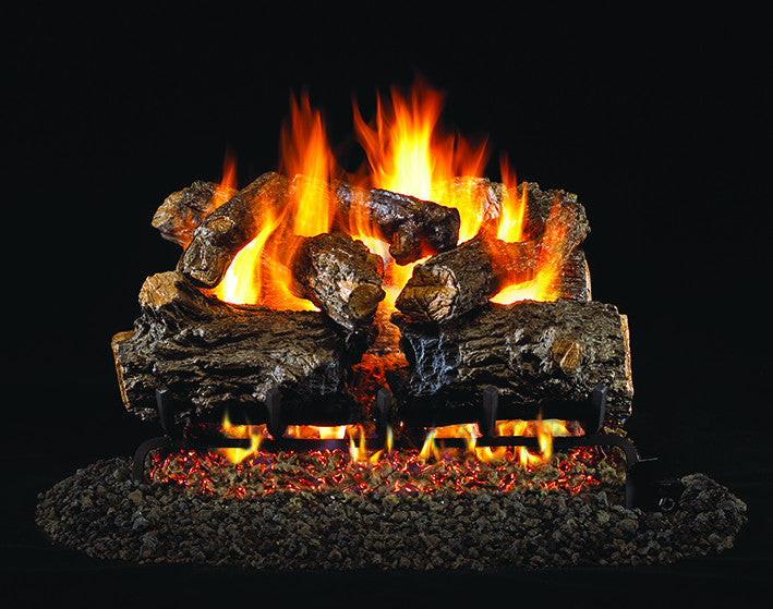 Burnt Rustic Oak Gas Log Set
